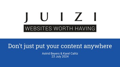 Don't just put your content anywhere